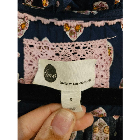 Women's Floreat Loved by Anthropologie Jumpsuit, Size S, Blue & Pink - Picture 4 of 6